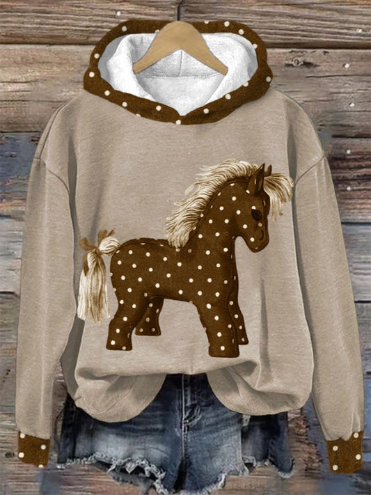 Sudadera mujer polka dot horse