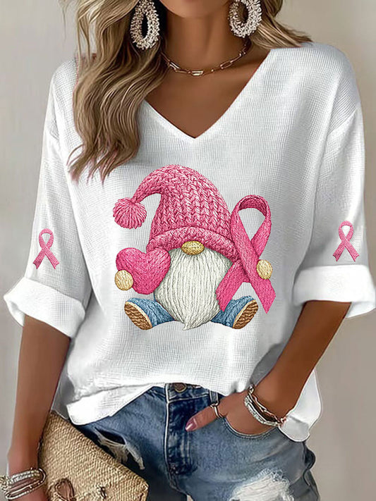 Camiseta Mujer Conciencia del Cáncer de Mama Pink Ribbon Print