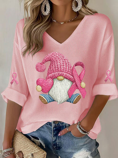Camiseta Mujer Conciencia del Cáncer de Mama Pink Ribbon Print