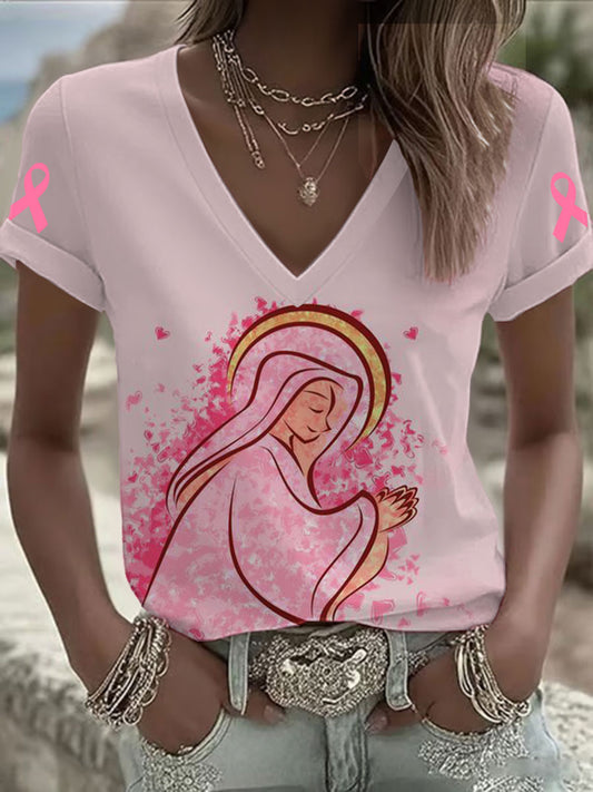 Camiseta de la conciencia del cáncer de pecho de las mujeres
