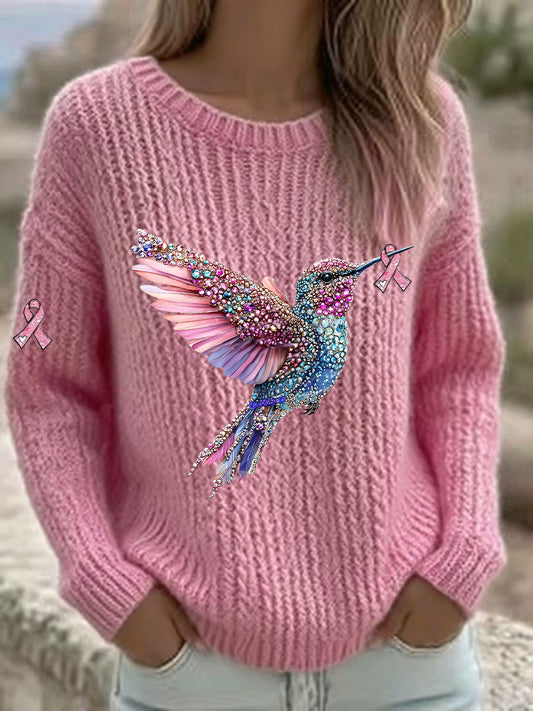 Top Casual con Estampado de Cinta Rosa para Mujer