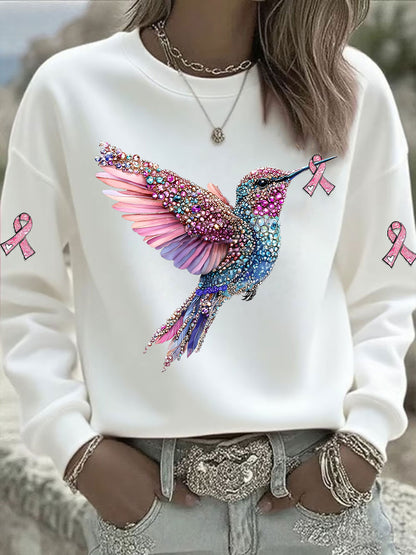 Sudadera con estampado Pink Hummingbird para mujer