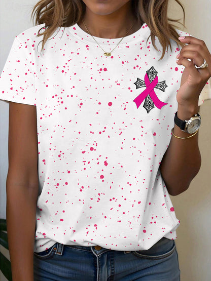 Camiseta Conciencia del cáncer de pecho de las mujeres que uso rosa para mí mis cicatrices dicen una historia