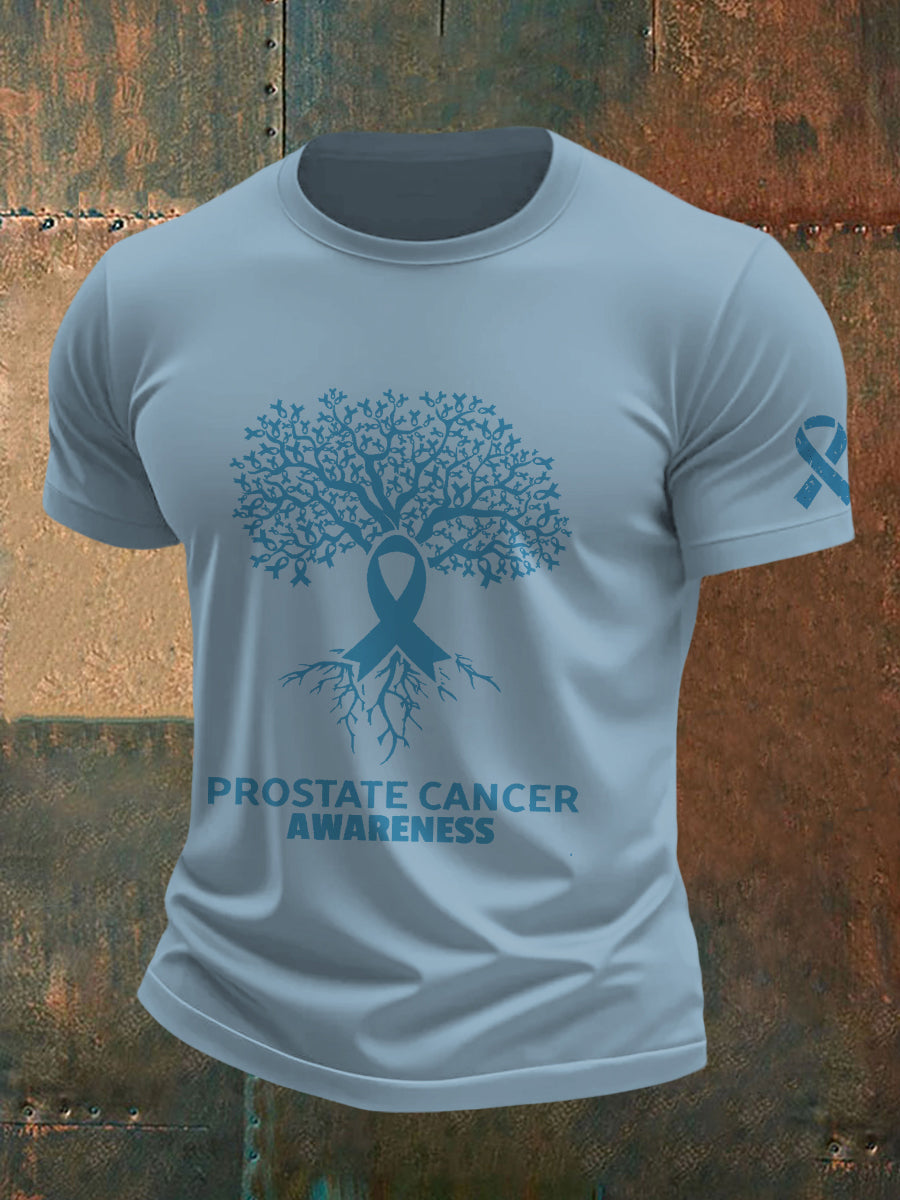 Camiseta de la conciencia del cáncer de próstata de los hombres