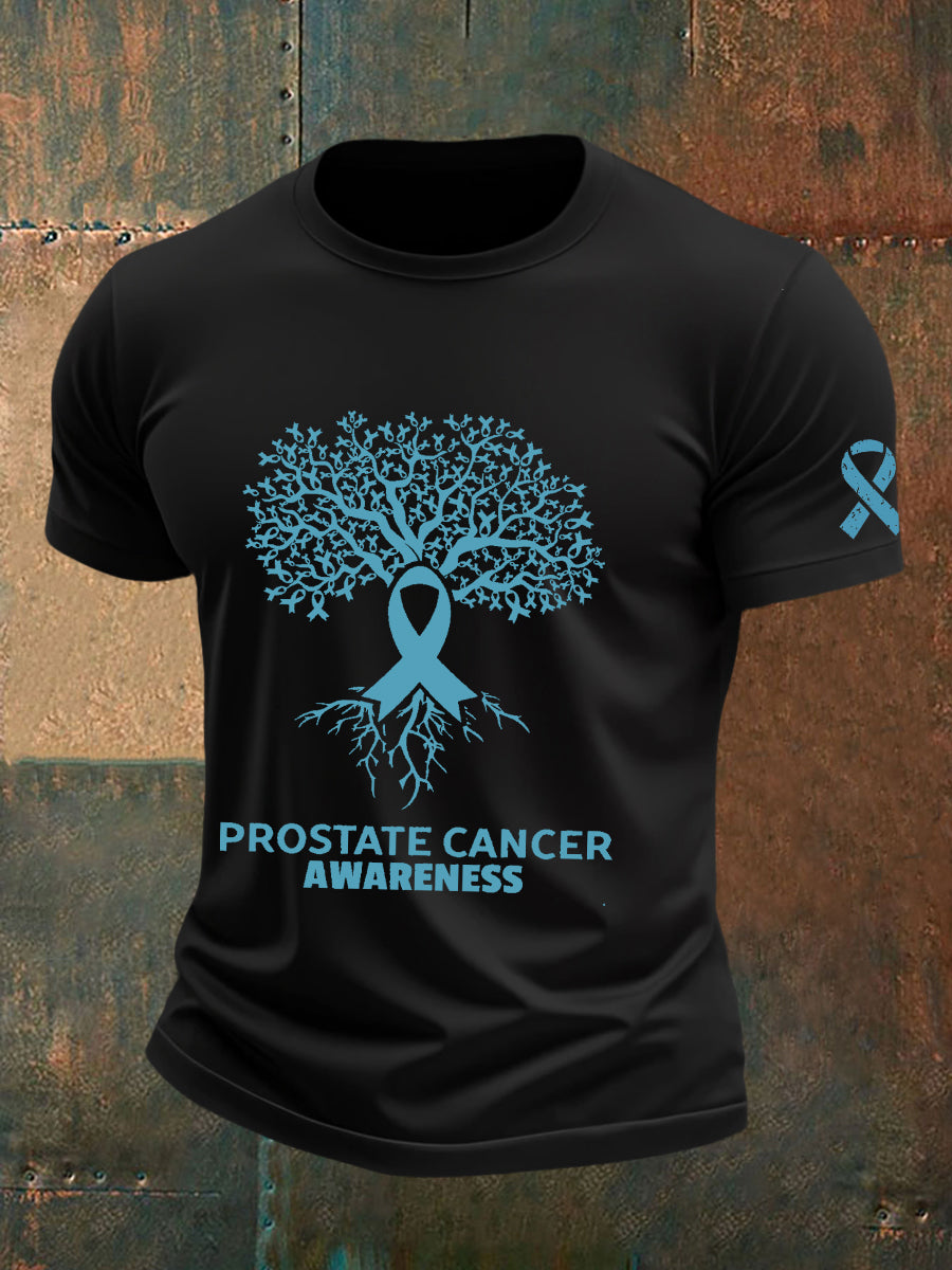 Camiseta de la conciencia del cáncer de próstata de los hombres