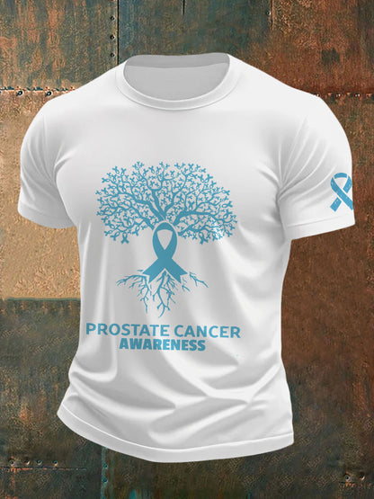Camiseta de la conciencia del cáncer de próstata de los hombres