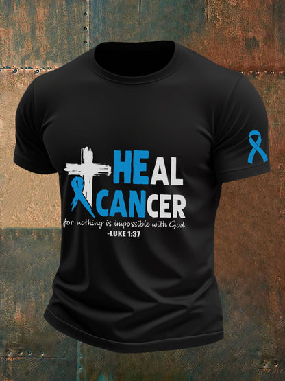Camiseta de la conciencia del cáncer de próstata de los hombres