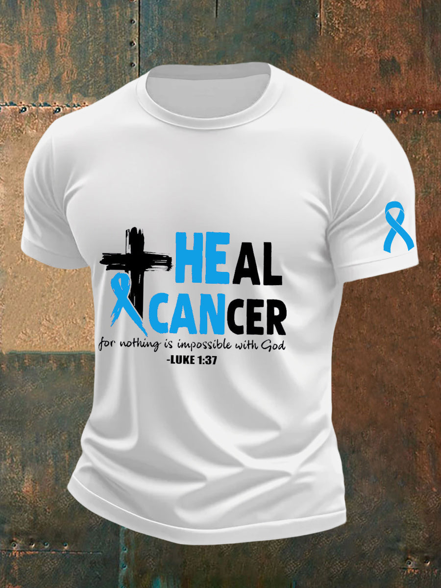 Camiseta de la conciencia del cáncer de próstata de los hombres