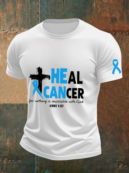 Camiseta de la conciencia del cáncer de próstata de los hombres