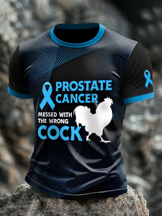 El cáncer de próstata de los hombres ensució con las camisetas de la polla equivocada