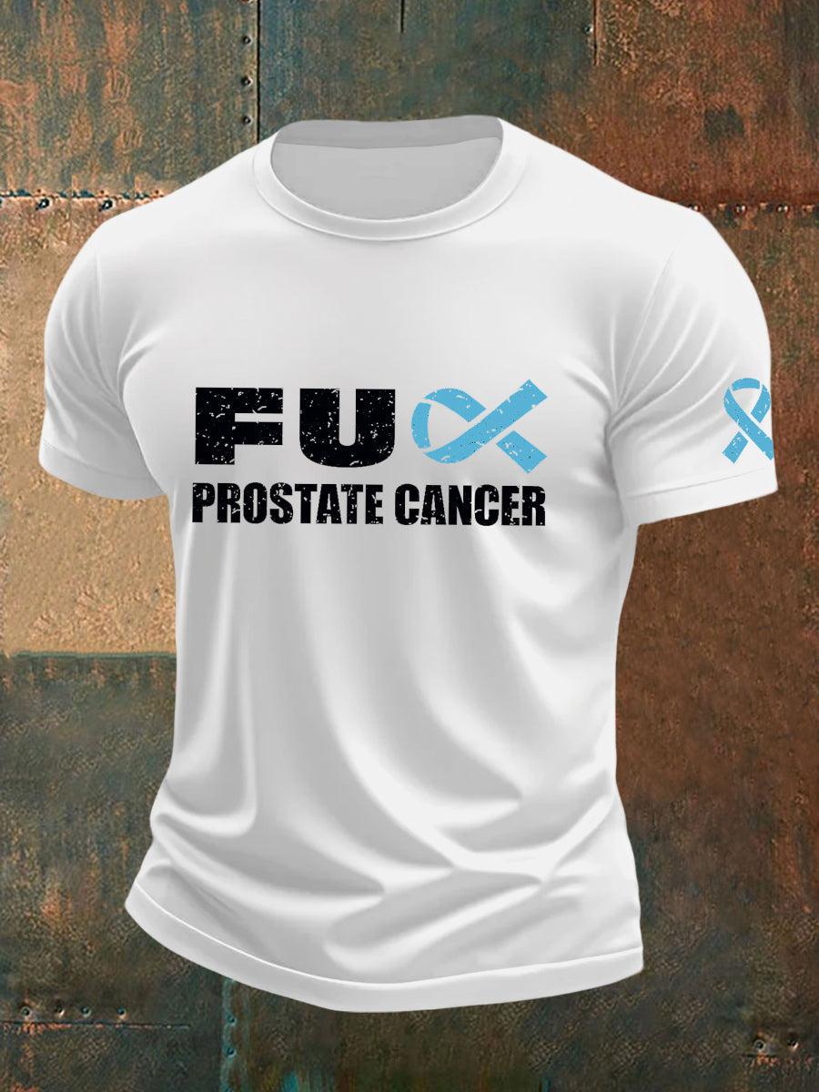 Camiseta de la conciencia del cáncer de próstata de los hombres