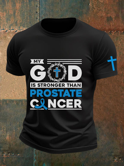 Camiseta de la conciencia del cáncer de próstata de los hombres