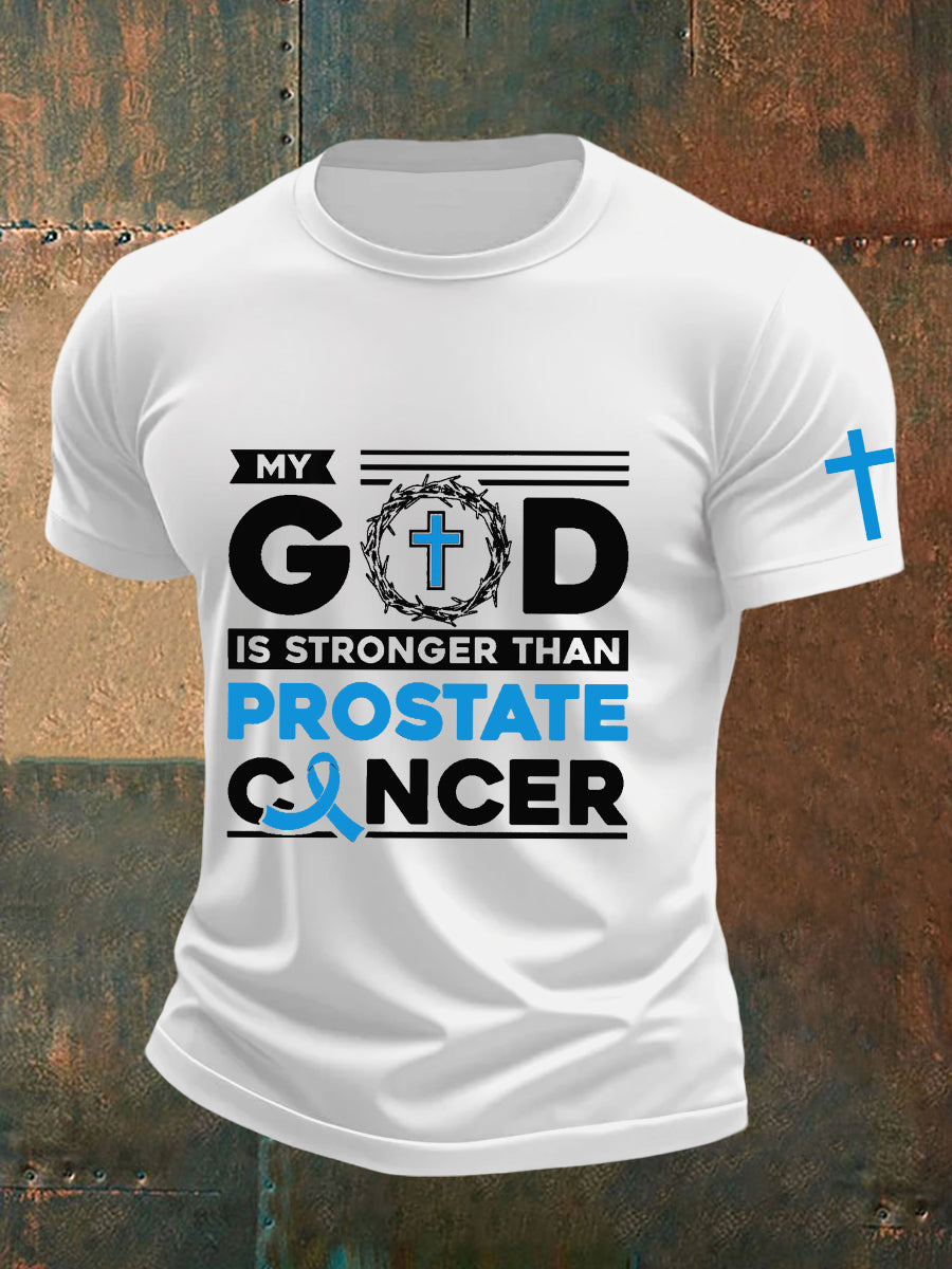 Camiseta de la conciencia del cáncer de próstata de los hombres