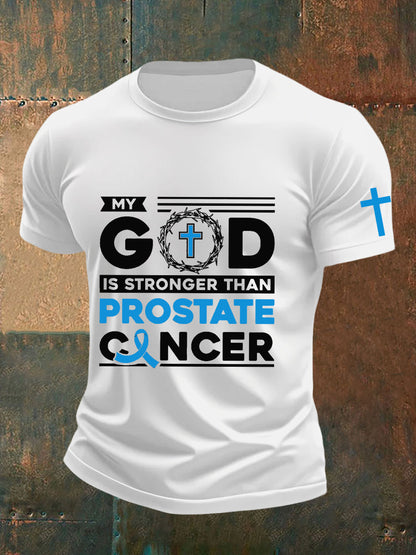 Camiseta de la conciencia del cáncer de próstata de los hombres