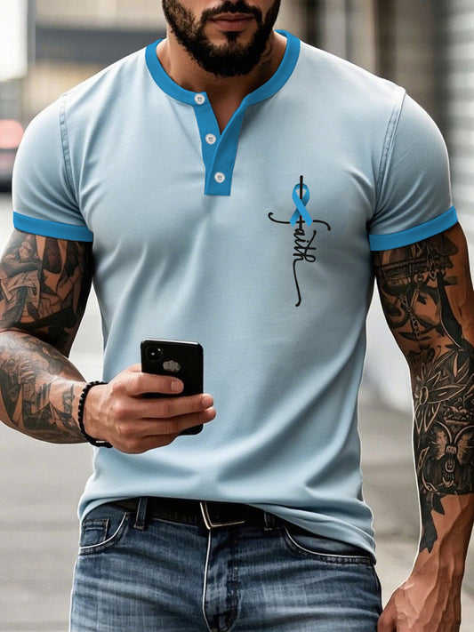 Camiseta de la conciencia del cáncer de próstata de los hombres