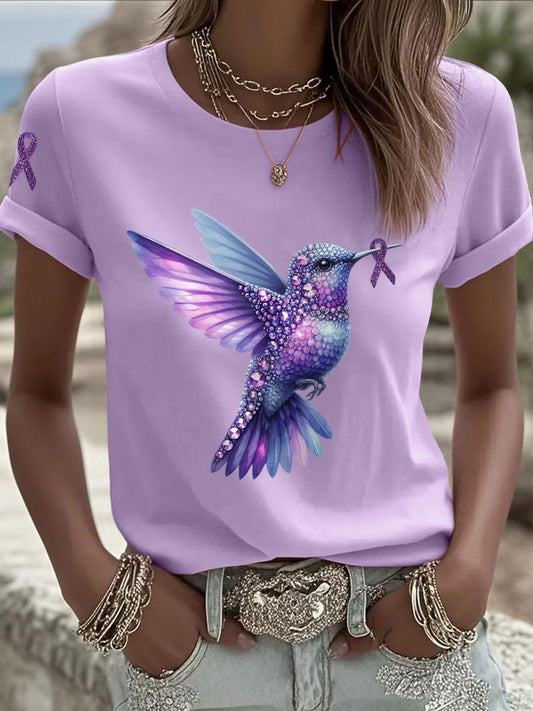 Camisetas de mujer de Alzheimer's Hummingbird