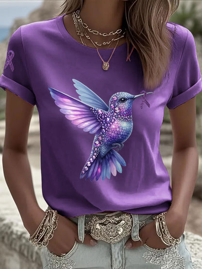 Camisetas de mujer de Alzheimer's Hummingbird