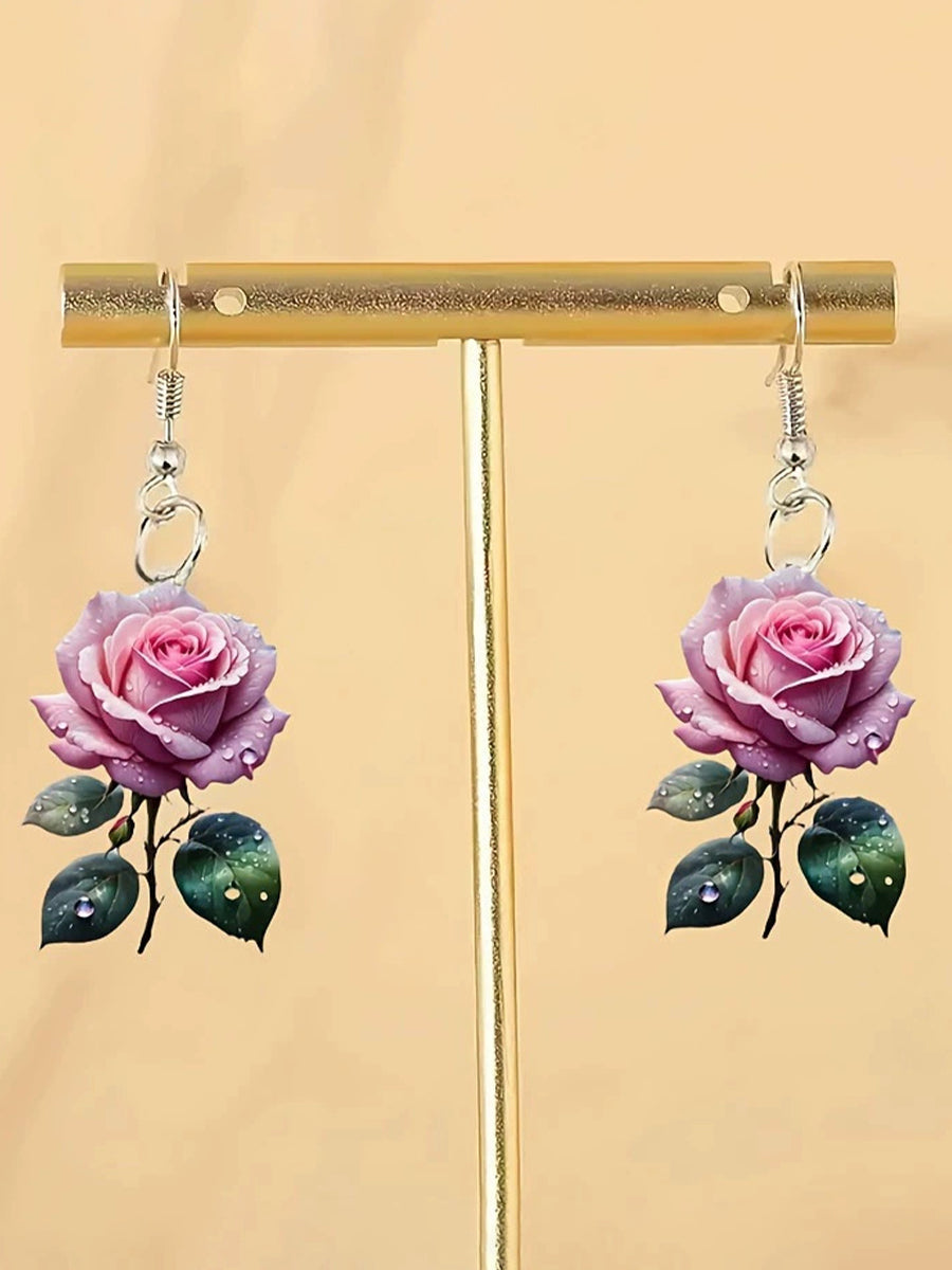 Pendientes florales elegantes