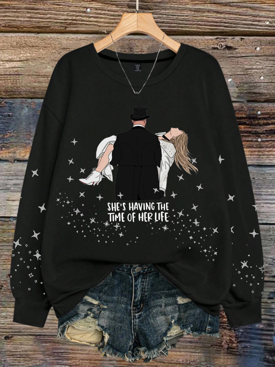8789 Diva Engaged Era Sudadera Impresa para mujer