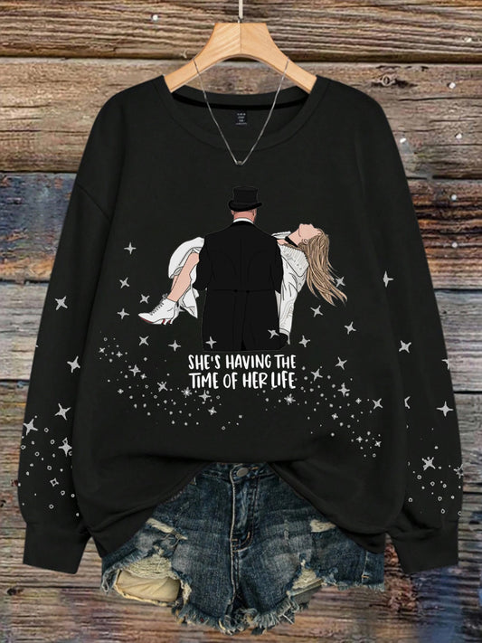 8789 Diva Engaged Era Sudadera Impresa para mujer