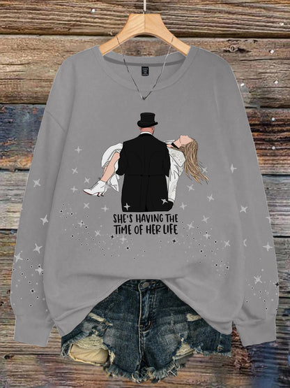 8789 Diva Engaged Era Sudadera Impresa para mujer