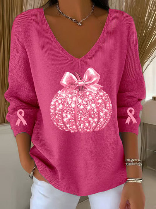 Top Casual con Estampado de Cinta Rosa para Mujer