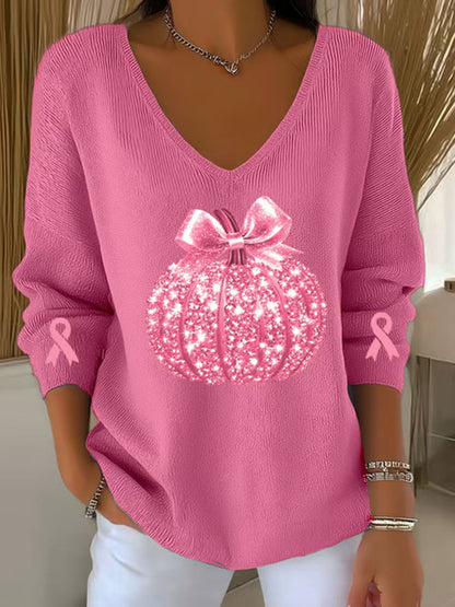 Top Casual con Estampado de Cinta Rosa para Mujer