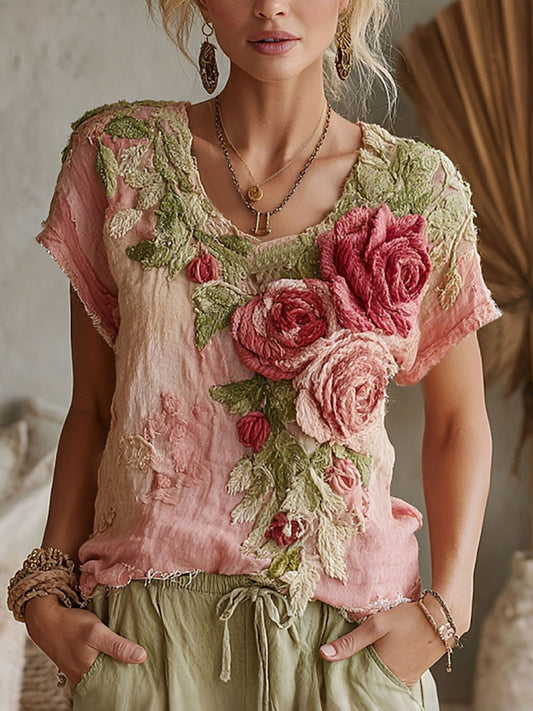 Camisetas casuales de Rose del cáncer de pecho de las mujeres