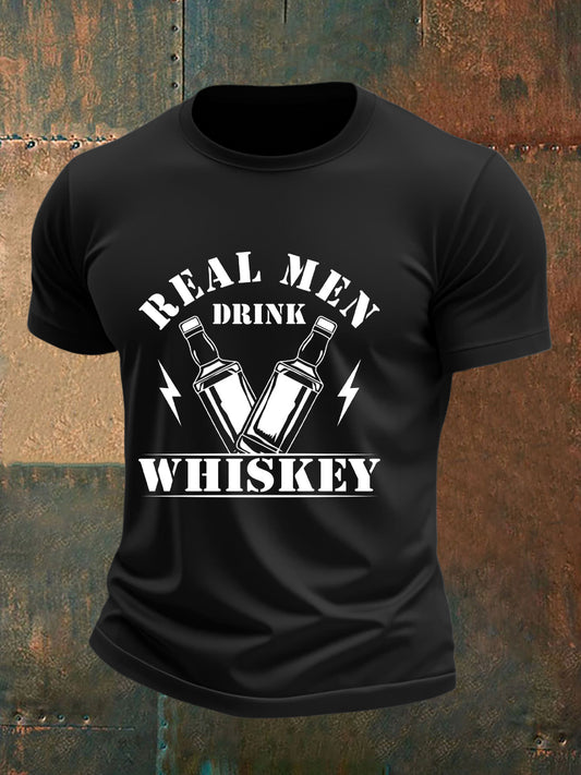Camiseta impresa licor de los hombres