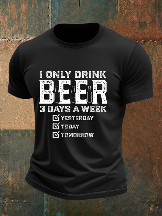 Camiseta impresa licor de los hombres