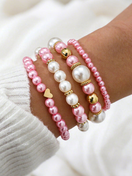 Pulsera de cinta rosa de cáncer de mama para mujer
