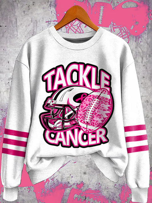 Mujeres tackle mama cáncer fútbol gameday mama cáncer conciencia apoyo sudadera