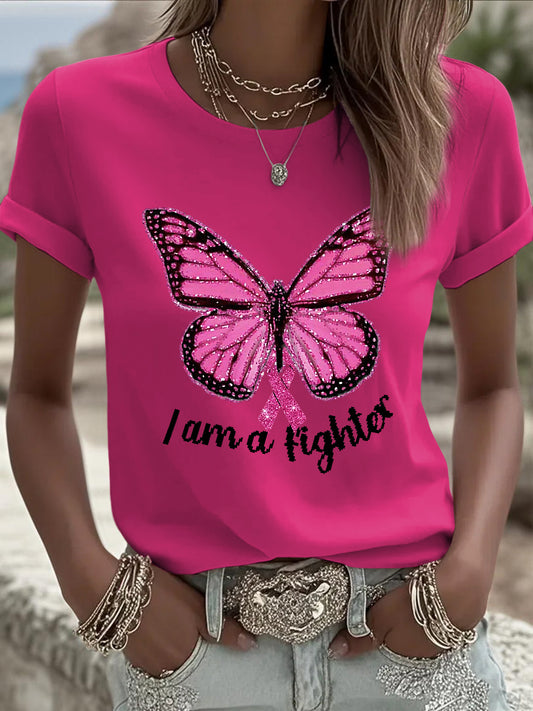 Camiseta de mujer Vintage Butterfly Ribbon