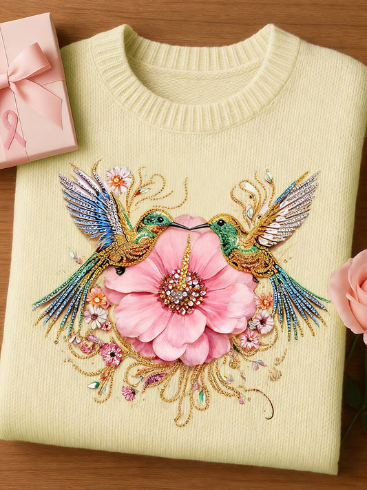 Mujer Artístico Estampado Animal Cómodo Punto Manga Corta Top