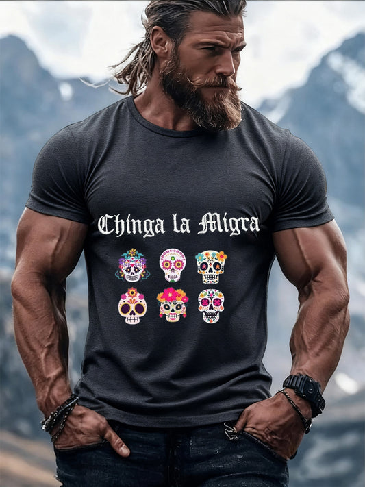 Camiseta conmemorativa ocasional mexicana del vintage de los hombres
