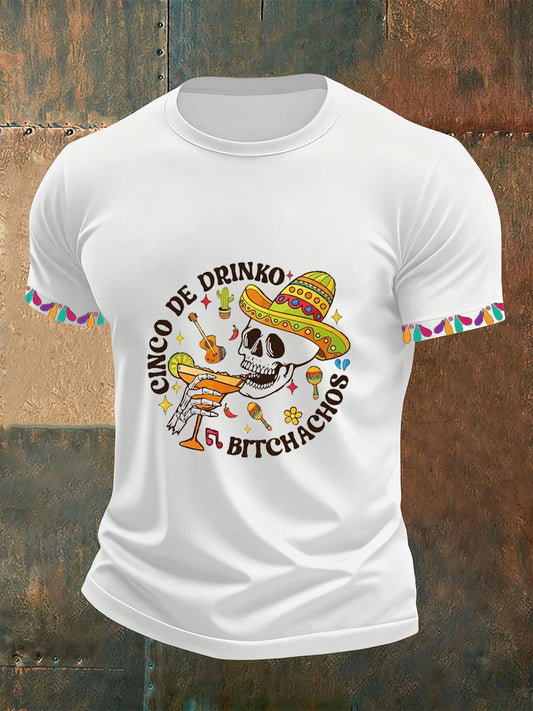 Camiseta conmemorativa ocasional mexicana del vintage de los hombres