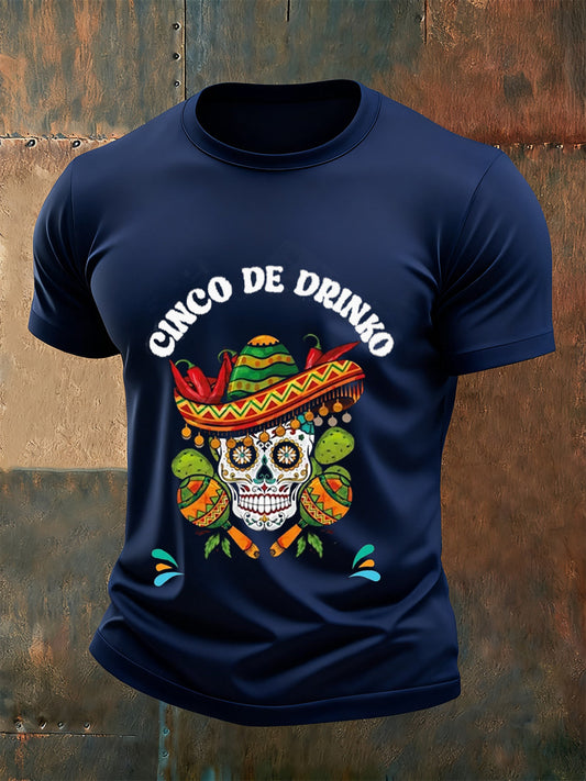 Camiseta conmemorativa ocasional mexicana del vintage de los hombres