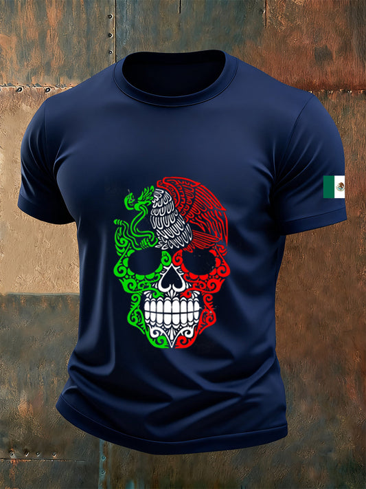 Camiseta conmemorativa ocasional mexicana del vintage de los hombres