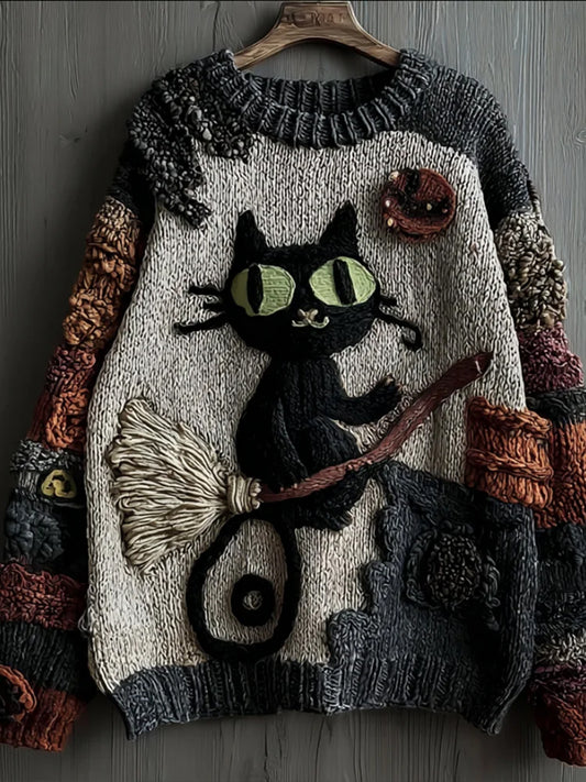 Mujer Vintage Estampado Animal Confort Casual Suéter