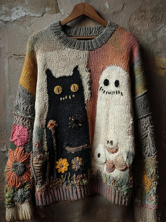 Mujer Vintage Estampado Animal Confort Casual Suéter