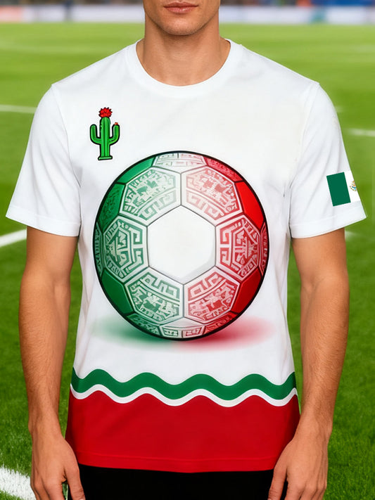 Camiseta conmemorativa del fútbol mexicano de la impresión retro de los hombres