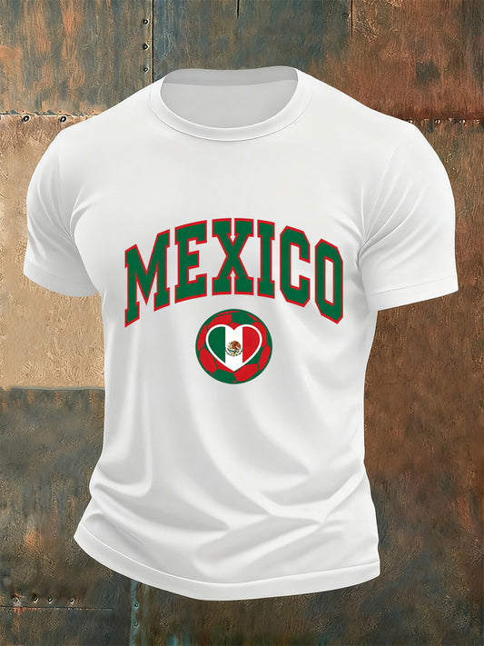 Camiseta conmemorativa del fútbol mexicano de la impresión retro de los hombres