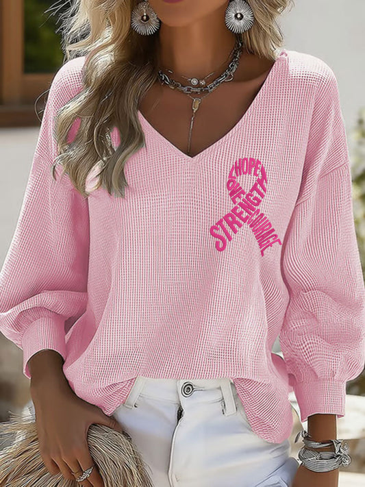 La esperanza de las mujeres Fuerza Amor Coraje Conciencia del cáncer de mama Tops