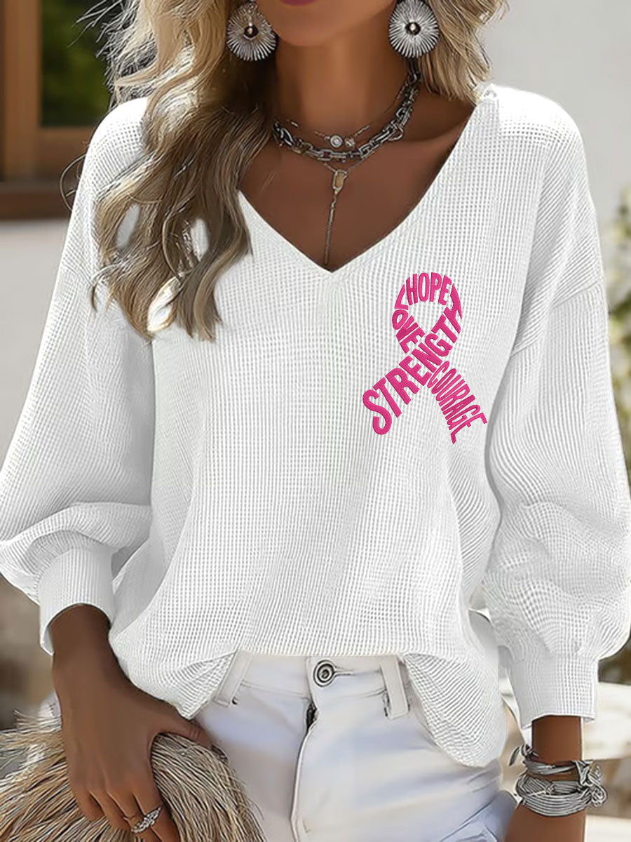 La esperanza de las mujeres Fuerza Amor Coraje Conciencia del cáncer de mama Tops