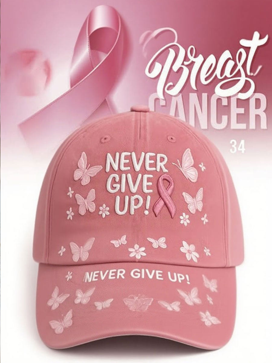 El cáncer de mama unisex nunca se da por encima del sombrero de impresión
