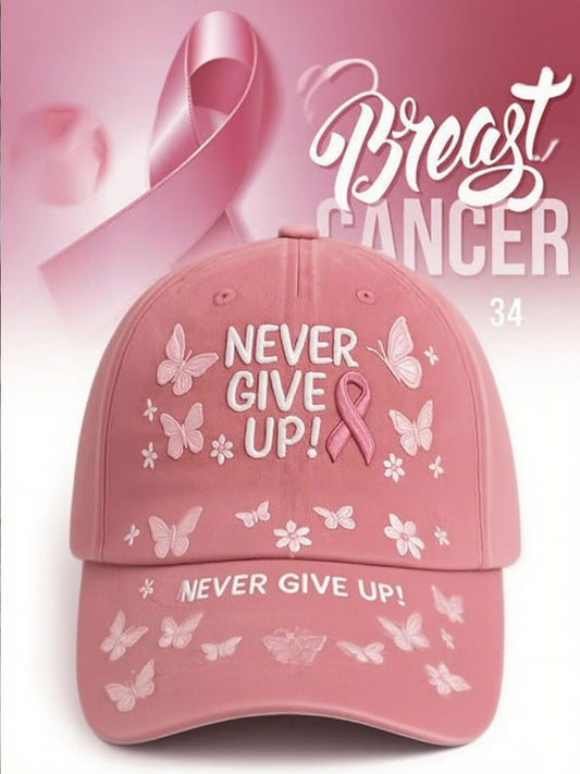 El cáncer de mama unisex nunca se da por encima del sombrero de impresión