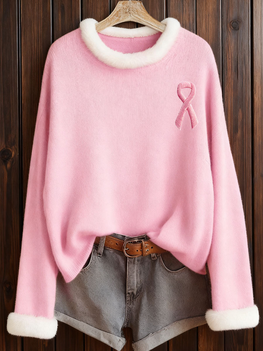 Mujer Concientización sobre el cáncer de mama Pink Ribbon Tops