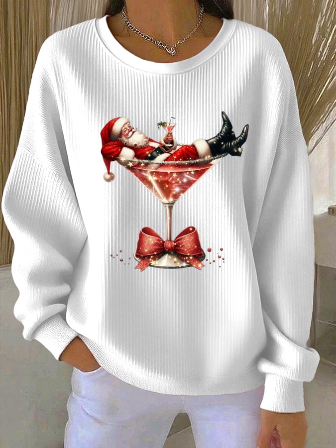 Tops estampados Santa Claus de mujer