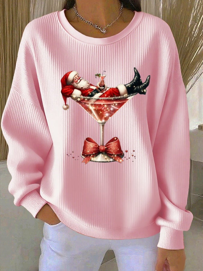 Tops estampados Santa Claus de mujer
