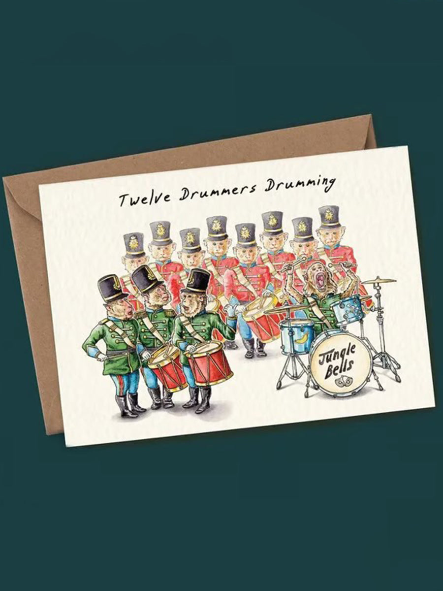 Doce días de juego de tarjeta de Navidad